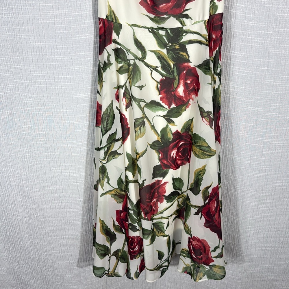 Betsey Johnson Off-Shoulder rose Floral Midi Dress – Size 2 – Gorgeous! - Picture 6 of 12